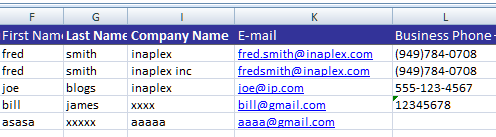 Sample data for import into Microsoft CRM Leads Sample data for import into Microsoft CRM Leads